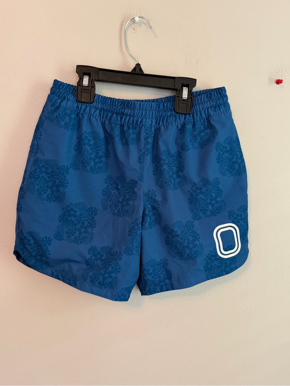 Overtime Blue Damask Woven Shorts